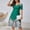 Green, variant on QUNYINEY Flowy Summer Dresses for Women Long Short Sleeve Floral A Line Dress V Neck Slim Fit Beach Vacation Dresses