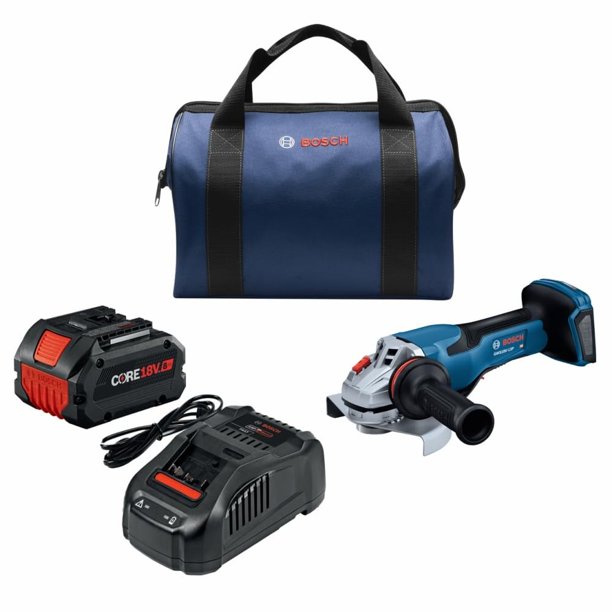 Amoladora angular Bosch GWS18V-13PB14 PROFACTOR™ de 18 V con batería de 8 Ah