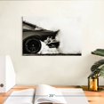 thumbnail image 3 of Elephant Stock Drifting Sports Car Wall Art - Horizontal Canvas Wall Art - Living Room Wall Decor - Transportation Canvas - Black And Gray Decor - 12" x 8", 3 of 8