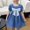 Blue7, variant on Cethrio Girls Denim Dresses, Loose Puff Sleeve A-Line Summer Dresses Jean Dresses es Blue Size 7-8T