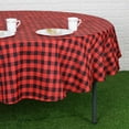 thumbnail image 3 of BalsaCircle Black Red Patriotic Veterans Day 90" Round Tablecloth Gingham Checkered Polyester Washable 4th of July Linen, 3 of 7