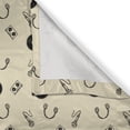 thumbnail image 6 of Ambesonne Music Valance & Curtain, Retro Records Headphones, 55"x45", Cream Black, 6 of 6