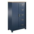 thumbnail image 1 of Ameriwood Home Armada Gentlemen's Chest, Navy with Walnut top, 1 of 9