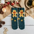 thumbnail image 2 of Women's Christmas Fuzzy Sock, Holiday Xmas, Novelty Colorful Patterns, 2 of 2