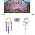 thumbnail image 4 of Babibeauty 24 Pack /43.3 inch /3.6ft Purple Wisteria Artificial Fake Flower Wisteria Vine Silk Hanging Garland Flowers Ratta Long Bush Flowers String for Wedding Party Garden Greenery Home Wall Decor, 4 of 7