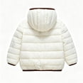 thumbnail image 4 of Spazoro Girls Hooded Puffer Jacket with Pockets, Warm Solid Color Zip Up Long Sleeve Lightweight Winter Outerwear Coat White Size 7-8, 4 of 8