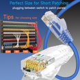 thumbnail image 2 of Cable de conexión Ethernet Lysymixs Cat6a Slim, 0,15 m, 24 unidades, azul, 2 of 6