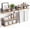 1-rustic Brown, variant on Bathroom Shelves Over Toilet, Floating Shelves Wall Mounted with Metal Frame and Towel Bar for Bathroom, Kitchen, Bedroom, Living Room (3 Plus 1 Rustic Brown)