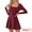 Red, variant on DARING DIVA Square Neck Long Sleeve Mini A-Line Dress XS Black