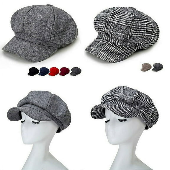 Artist Vintage Newsboy Cabbie Peaked Beret Cap Warm Baker Boy Visor Hat Flat Cap