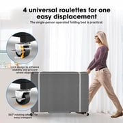 DRNANLIT Folding Bed with Mattress, 75 x 38 Twin Size Folded Bed, 6cm Thick, Foldable Twin Bed for Adults, Portable Roll Away Guest Beds