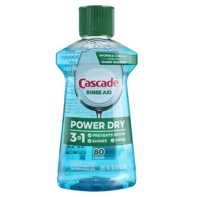 Cascade Rinse Aid Platinum, agente de enjuague para lavavajillas, aroma regular, 8.5 onzas (paquete de 3)