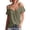 H340 Green, variant on Womens Top V Neck Short Sleeve Cold Shoulder Blouse Solid Summer With Ruffle Trim Casual Dailywear Ladies Shirts Size 2Xl Red