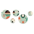thumbnail image 2 of Designart "Mid-century Retro Dimensions II" Modern Midcentury Metal Wall Art Set of 5 Piece, 2 of 5