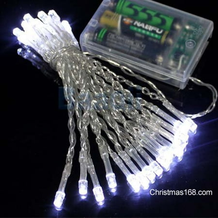 Perfect Holiday 50 LED String Light Battery Operated - White