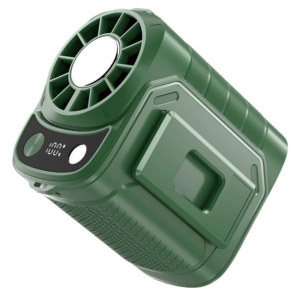 Ventiladores para el hogar, ventilador portátil de cintura, 6000 mAh, recargable, funciona las 24 horas, 3 velocidades (1-100), apto para exteriores, trabajo, granja, viajes, ciclismo.