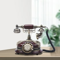 Resin Retro Rotary Phone European Vintage Dial Telephone Handset Landline Phone