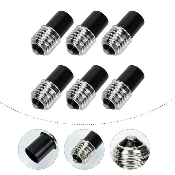 UPOUART 6-Pack E27 to Light Bulb Socket Adapters, Base Converters with Iron Material for Easy Installation