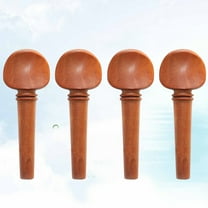 SOPOTUTU 4Pcs Violin Tuning Pegs Jujube Wood End Pins Khaki Replacement Parts for Violin Accessories