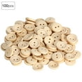 thumbnail image 2 of Botón, 100 piezas Botones de madera Accesorio de costura Botón de madera Rendimiento comprobado, 2 of 11