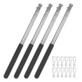 thumbnail image 1 of Uxcell 4-Pack Telescopic Handheld Flagpoles, 4.6ft/1.4m Stainless Steel Handheld Portable Extendable Flagpole [Black], 1 of 7