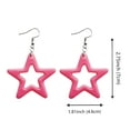 thumbnail image 3 of WINDLAND Fashion Dangle Earrings Y2K Hollow Acrylic Star Pendant Earrings Party Jewelry, 3 of 20