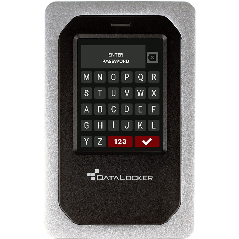 DataLocker DL4 FE 500 GB Portable Hard Drive - External - TAA Compliant - USB 3.2 Type C - 256-bit Encryption Standard - 3 Year Warranty