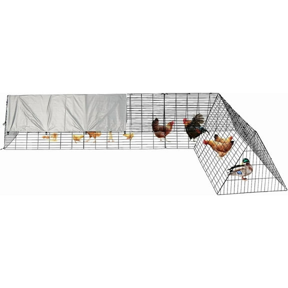Rugerasy Expandable Chicken Run Tunnel, Portable Pen for Yard