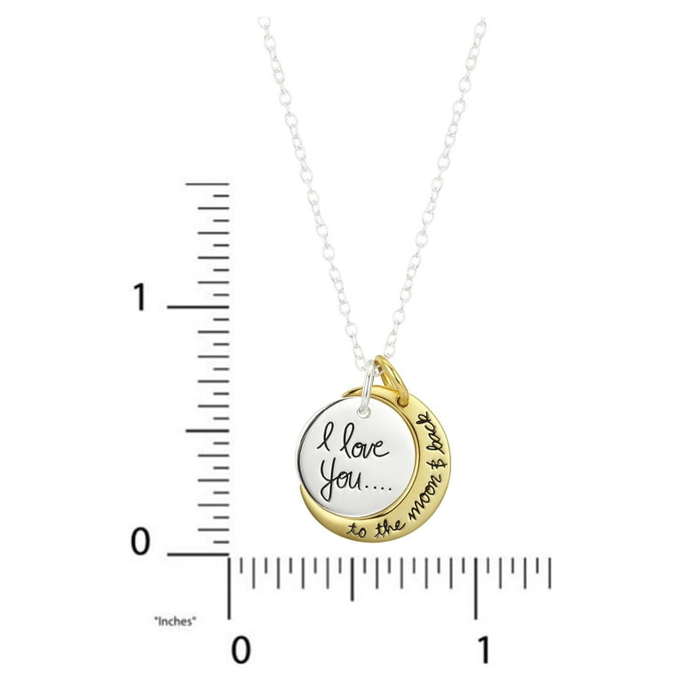 Gold-plated Sterling Silver Love You to the Moon and Back Necklace Gold-plated Sterling Silver Love You to the Moon and Back Necklace