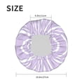 thumbnail image 6 of YFYANG Women's Double Waterproof Shower Cap, Purple Line Texture Reusable Hair Cap for All Hair Styles and Head Sizes, 6 of 9