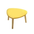 thumbnail image 2 of Triangle Table in Wood Mid Century Modern Solid Wood Base and Triangle Table for Living Room Low Minimalist Tea Table Coffee Tables （Yellow）, 2 of 6