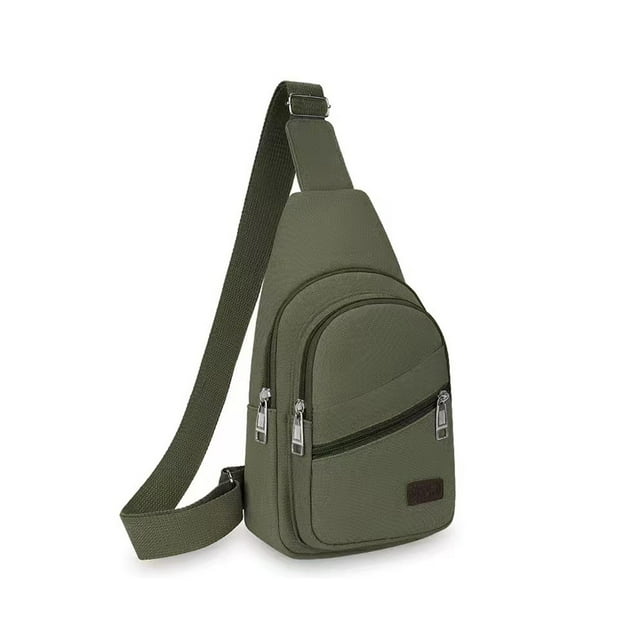 Portable Work Travel Bag, Men's Leather Crossbody Messenger, Water-Resistant Zipper Phone Compartment, Slim Design, For Office Commuting, Durable Nylon Fabric, Business Casual, Daily Carry $BS$3