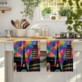 thumbnail image 4 of Eiffel Tower Kitchen Towels Set of 4, Modern Colorful European Architectural Art Absorbent Dish Towels for Kitchen, Microfiber Hand Towel, Quick Drying Tea Towel for Cleaning Decorative Dishcloths, 4 of 7