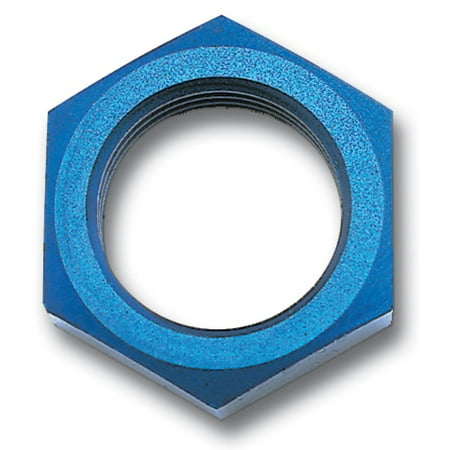 Threaded Bulkhead - Russell Performance -4 AN Bulkhead Nuts 7/16in -20 Thread Size (Blue)