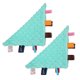 thumbnail image 4 of 2 Pcs Security Baby Blanket Soft Soothing Towel Infant Baby Comforting Plush Towel Green, 4 of 5
