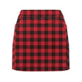 thumbnail image 6 of Women's Active Skort Crossover High Waisted Flowy Running Butterfly Shorts Lightweight Comfy Breathable High Elastic Gym Shorts Tennis Skorts Shorts with Pockets,Red,XL, 6 of 6
