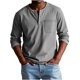 thumbnail image 2 of RKSTN Golf Shirts for Men Oversized Long Sleeve Button Down Collar Classic Polos Shirt Mens Solid Single Pocket Soft Versatile Casual T Shirt Top for Everyday Outing Office Looks Weekend Activities, 2 of 6