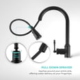 thumbnail image 3 of AKDY Single-Handle Pull-Down Sprayer Kitchen Faucet w/Flexible Hose-Matte Black, 3 of 6