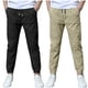 thumbnail image 1 of Odeerbi 2 Pack Boys Summer Cotton Linen Jogger Pants Casual Lightweight Elastic Waist Drawstring Sweatpants Para 3-13 Años, 1 of 9