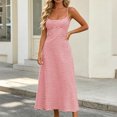 thumbnail image 2 of Womens Summer Dresses Striped Sleeveless Square Neck A Line Dress Soft Casual Lounge Maxi Dress Pink S, 2 of 5