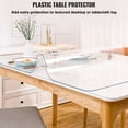 thumbnail image 3 of STAWAY 96x42" Clear PVC Table Cover Protector - Waterproof, Scratch-Proof, Heat Resistant Table Pad for Wood, Glass & Marble Tables - Easy to Clean, 3 of 9