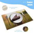 thumbnail image 3 of BaHomeck placemats Set of 4 rectangle Linen Cotton Placemats for Dining Table Washable Heat Resistant,18*12inch,Happy Smiling Pug Dog Sitting On The Grass With Beautiful Sunlight, 3 of 4