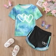 thumbnail image 2 of Toddler Girl Summer Clothes Outfits Kids Cotton Short Sleeve Shirt Shorts Set,Lightweight 6-12 Months 12-24 Months 2t 3t 4t 5t 6t 7t 8t 9t Children 5-6 Years, 2 of 6
