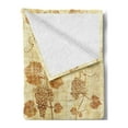 thumbnail image 2 of Vineyard Soft Flannel Fleece Throw Blanket, Cuisine Egyptian Papyrus Like Parchment Aged Crumpled Display, Cozy Plush for Indoor and Outdoor Use, 50" x 70", Cream, by Ambesonne, 2 of 5