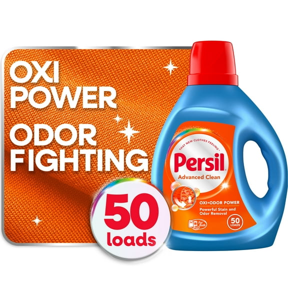 Persil Advanced Clean Laundry Detergent Liquids with Oxi Odor, Original, 100 fl oz, 50 Loads