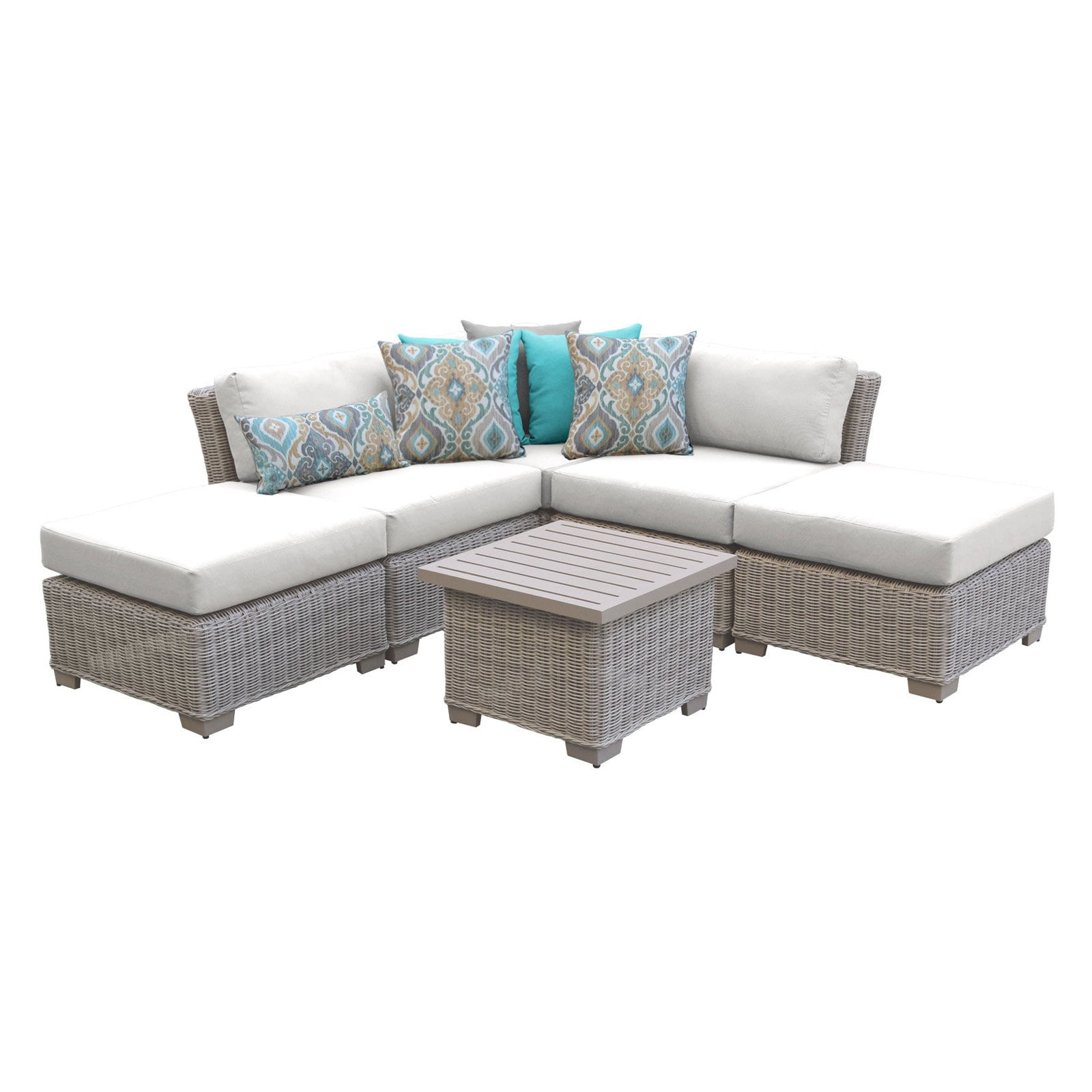 Tk Classics Coast 6 Piece Wicker Patio Furniture Set With Ottoman Tk Classics Coast 6 Piece Wicker Patio Furniture Set With Ottoman Com