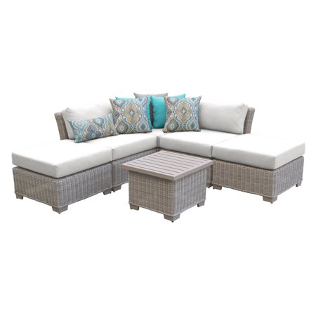 Tk Classics Coast 6 Piece Wicker Patio Furniture Set With Ottoman