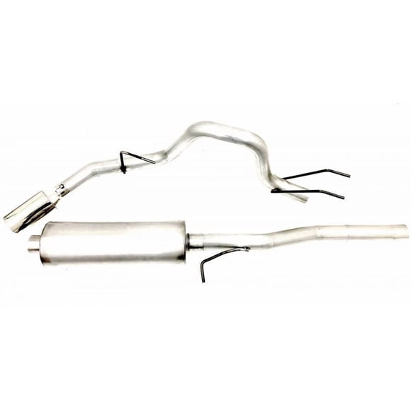 Gibson Exhaust Exhaust System Kit 619909 Exhaust System Kit Cat Back System; Stainless Steel; With Muffler; 3 Inch Pipe Diameter; Single Exhaust With Single Exit; Behind Rear Side Tire Exit