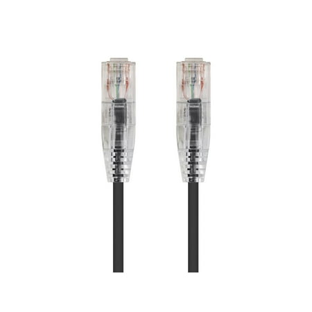Monoprice SlimRun - Patch cable - RJ-45 (M) to RJ-45 (M) - 2 ft - 0.1 in - UTP - CAT 6 - snagless  stranded - black price history on PriceWatchPro