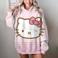 thumbnail image 1 of Automne Hiver Femmes Décontracté Mignon Hello Kitty Imprimé Manches Longues Chandail à Cordon Style Mignon Chandail à Capuche 2024, 1 of 10